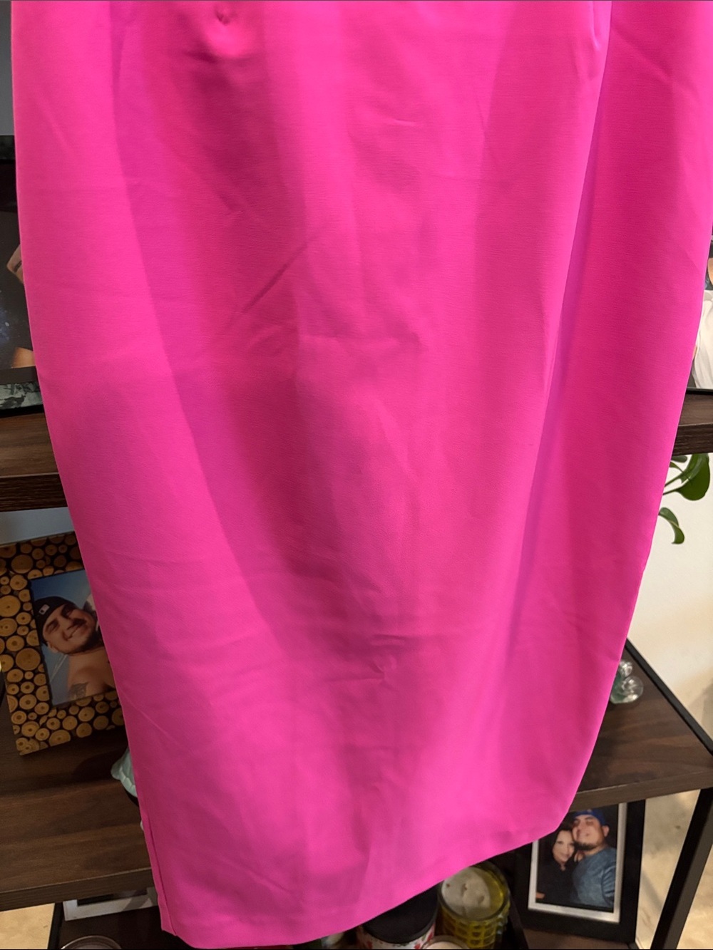NWT Revolve Zoriannna Hot Pink Georgia Strapless Ruffle-Trim Midi Dress Small - Picture 4 of 13
